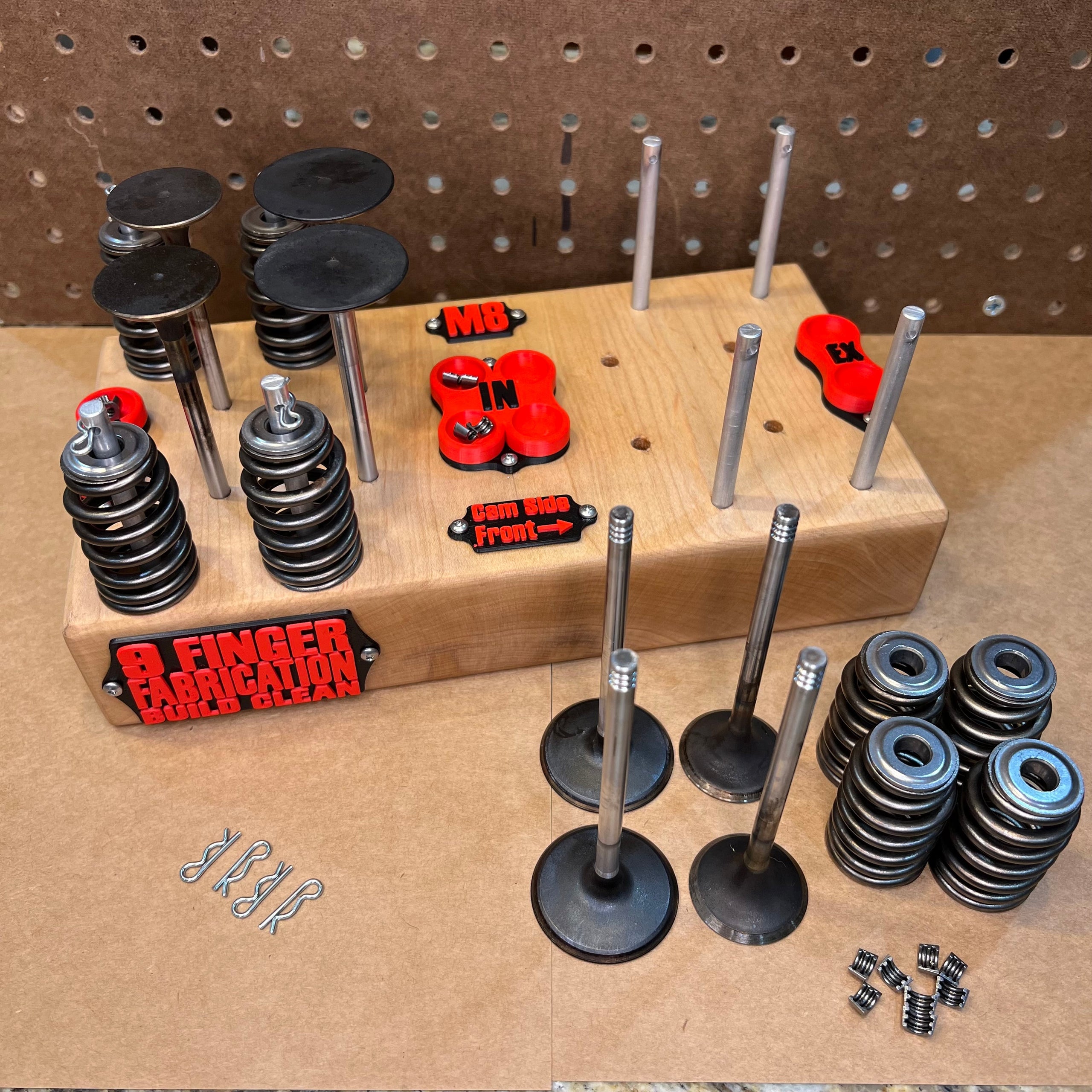 Valve Organizer for M8 Cylinder Heads 9 Finger Fabrication
